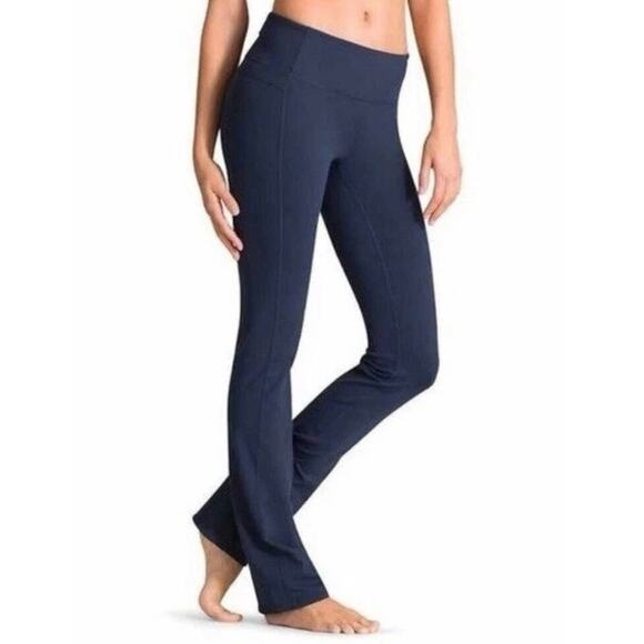 Athleta Straight Up Yoga Pants/Legging Navy Women’s Size L 919179 Coolmax - Picture 1 of 11